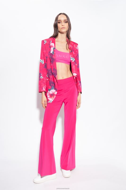 pantaloni casual | pantaloni evazați Pinko roșu zmeură B0D08672