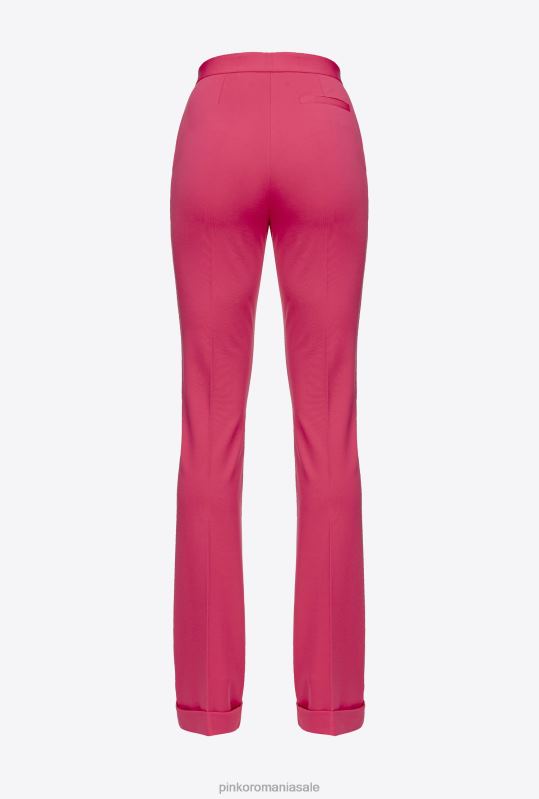 pantaloni casual | pantaloni evazați cu talie înaltă Pinko roșu zmeură B0D08651