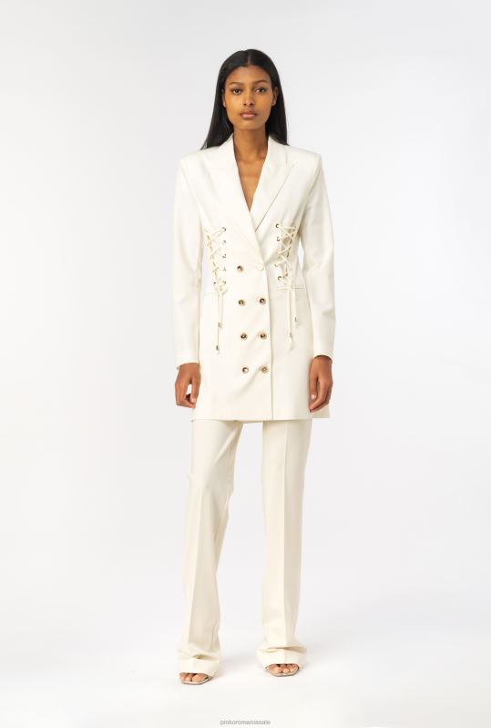 pantaloni casual | pantaloni evazați cu talie înaltă Pinko roz alb fum B0D08652