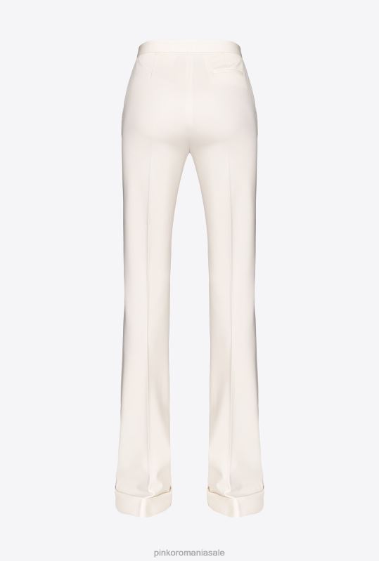 pantaloni casual | pantaloni evazați cu talie înaltă Pinko roz alb fum B0D08652