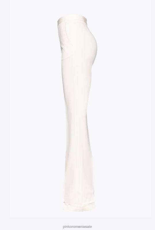 pantaloni casual | pantaloni evazați cu talie înaltă Pinko roz alb fum B0D08652