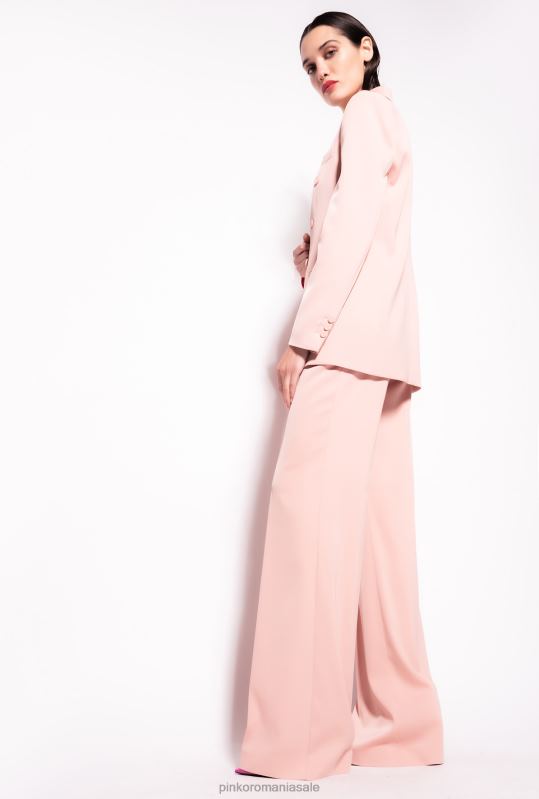 pantaloni casual | pantaloni evazați lucioși Pinko trandafir cameo B0D08738