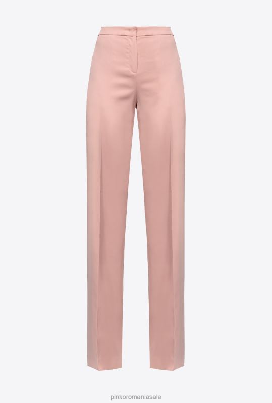 pantaloni casual | pantaloni evazați lucioși Pinko trandafir cameo B0D08738