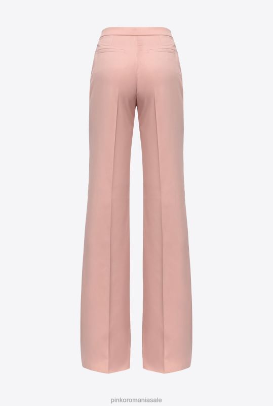 pantaloni casual | pantaloni evazați lucioși Pinko trandafir cameo B0D08738