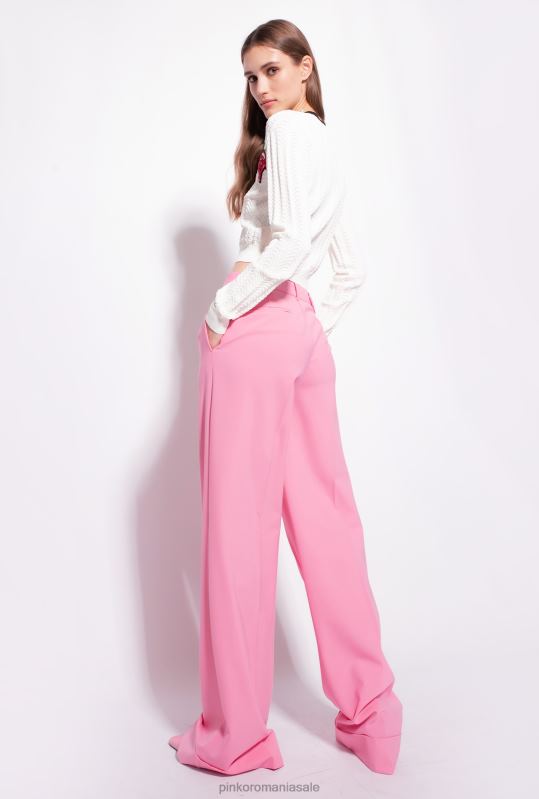 pantaloni casual | pantaloni palazzo cu talie înaltă Pinko roz convolvulus B0D08741