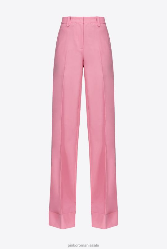 pantaloni casual | pantaloni palazzo cu talie înaltă Pinko roz convolvulus B0D08741