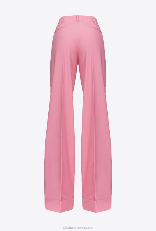 pantaloni casual | pantaloni palazzo cu talie înaltă Pinko roz convolvulus B0D08741