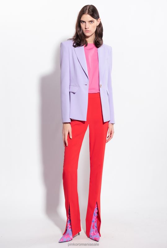 pantaloni casual | pantaloni slim-fit cu tiv Pinko formula 1 roșu B0D08725