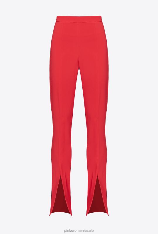 pantaloni casual | pantaloni slim-fit cu tiv Pinko formula 1 roșu B0D08725