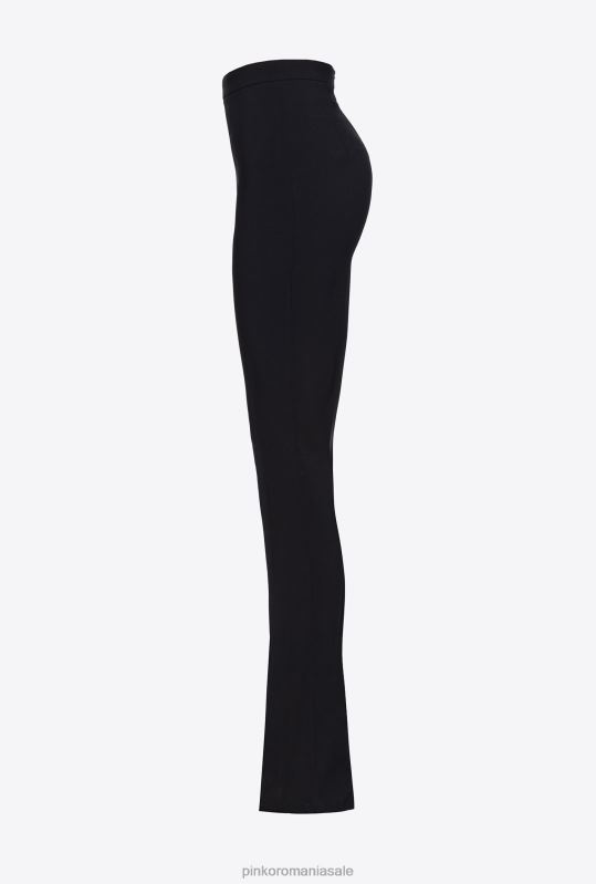 pantaloni casual | pantaloni slim-fit cu tiv Pinko limuzina neagră B0D08726