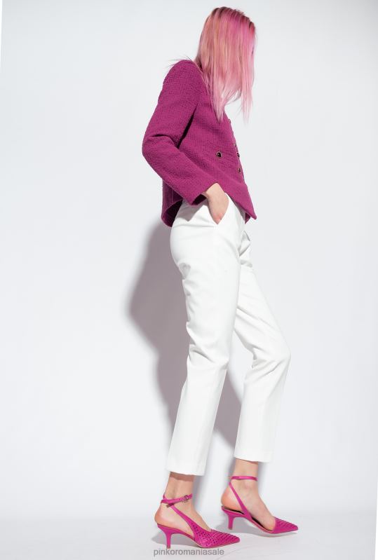 pantaloni casual | pantaloni slim-fit monocromi Pinko Albă ca Zăpada B0D08780