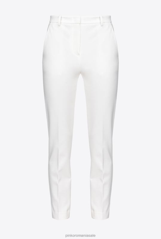pantaloni casual | pantaloni slim-fit monocromi Pinko Albă ca Zăpada B0D08780
