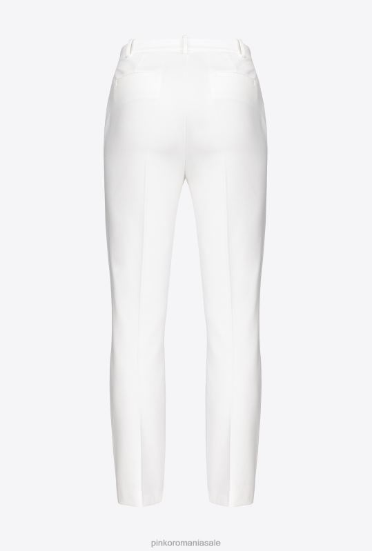 pantaloni casual | pantaloni slim-fit monocromi Pinko Albă ca Zăpada B0D08780