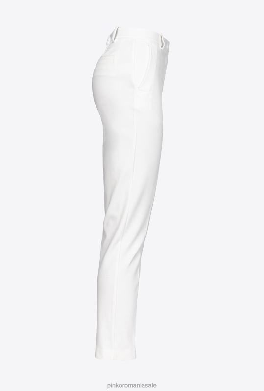 pantaloni casual | pantaloni slim-fit monocromi Pinko Albă ca Zăpada B0D08780