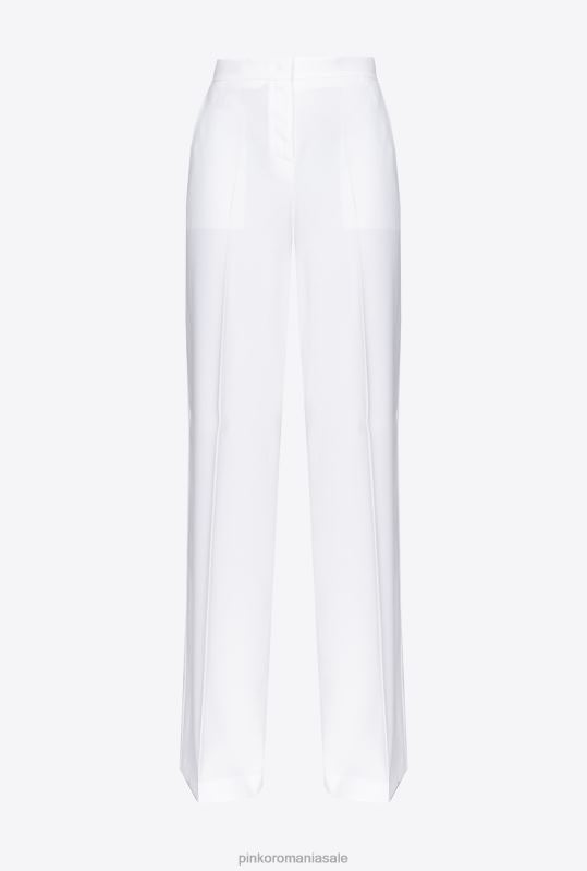 pantaloni casual | pantaloni stretch cu picioare late Pinko nor alb B0D08670