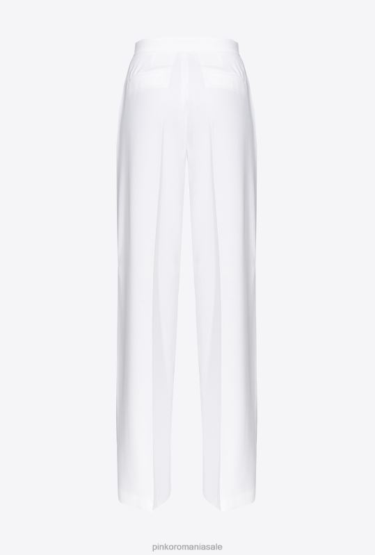 pantaloni casual | pantaloni stretch cu picioare late Pinko nor alb B0D08670
