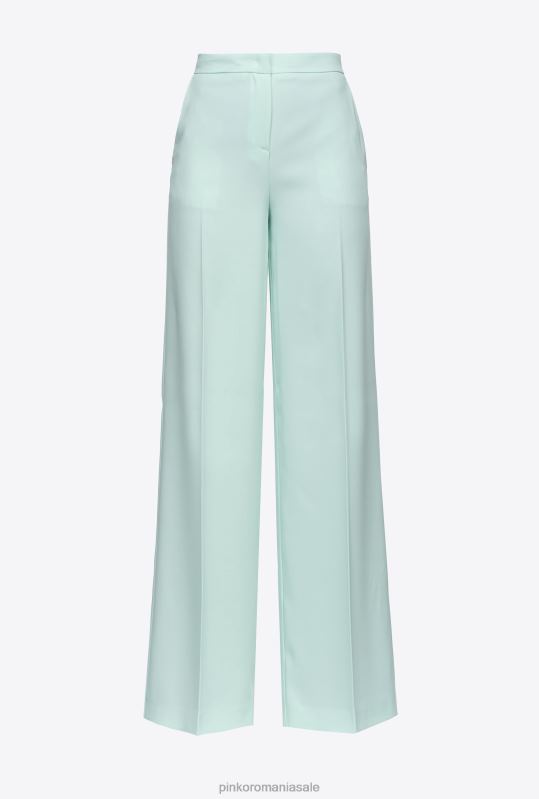 pantaloni casual | pantaloni stretch cu picioare late Pinko sticla albastru deschis B0D08668