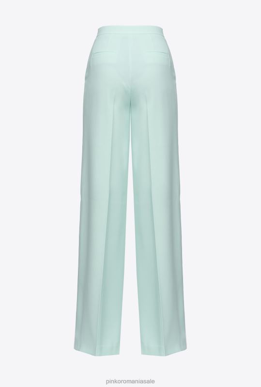 pantaloni casual | pantaloni stretch cu picioare late Pinko sticla albastru deschis B0D08668