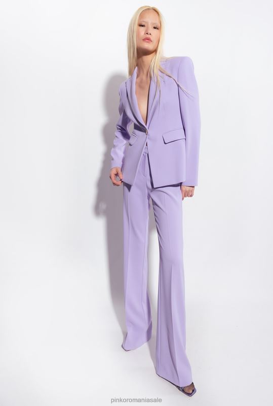 pantaloni casual | pantaloni stretch evazați Pinko liliac - sorbet închis B0D08665