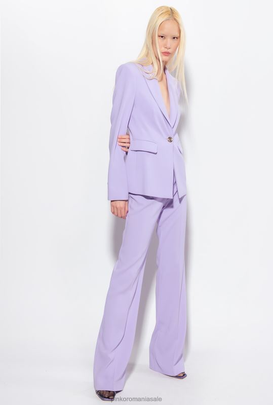pantaloni casual | pantaloni stretch evazați Pinko liliac - sorbet închis B0D08665