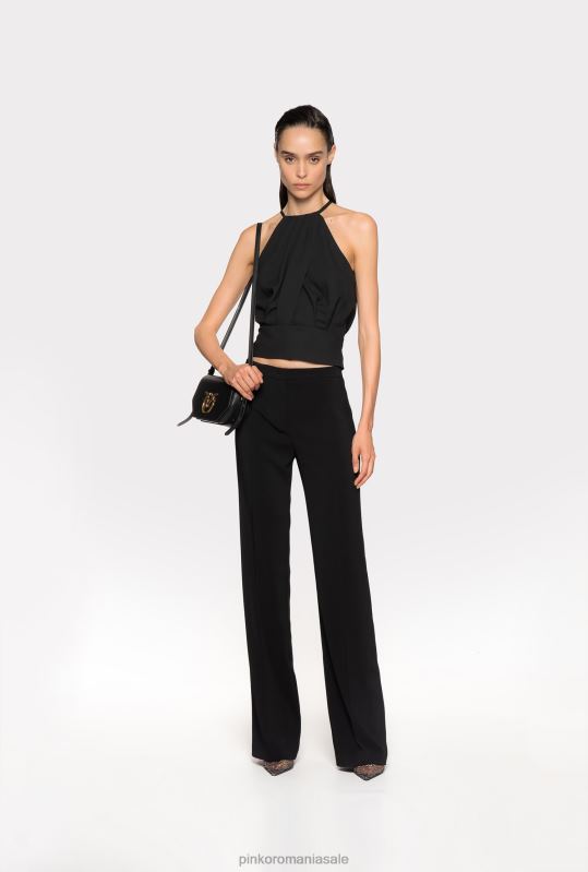 pantaloni casual | pantaloni stretch evazați Pinko limuzina neagră B0D08664