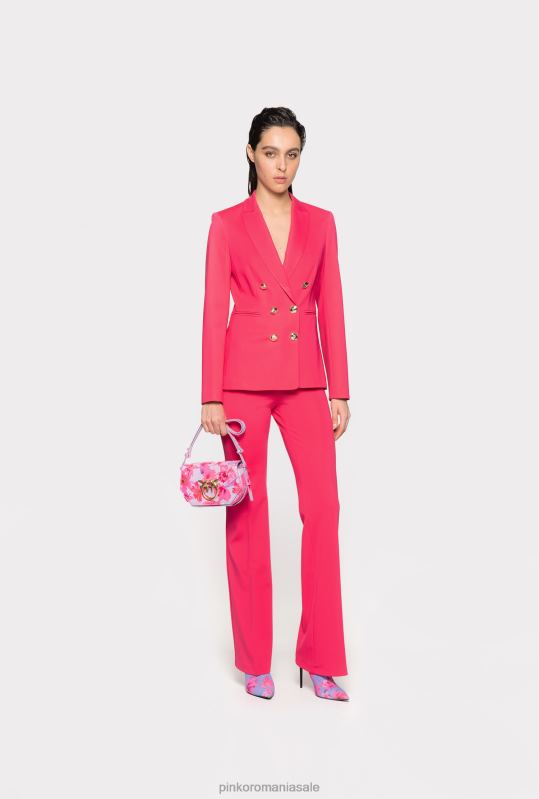 pantaloni casual | pantaloni tehnici stretch evazați Pinko roșu zmeură B0D08642