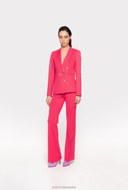 pantaloni casual | pantaloni tehnici stretch evazați Pinko roșu zmeură B0D08642