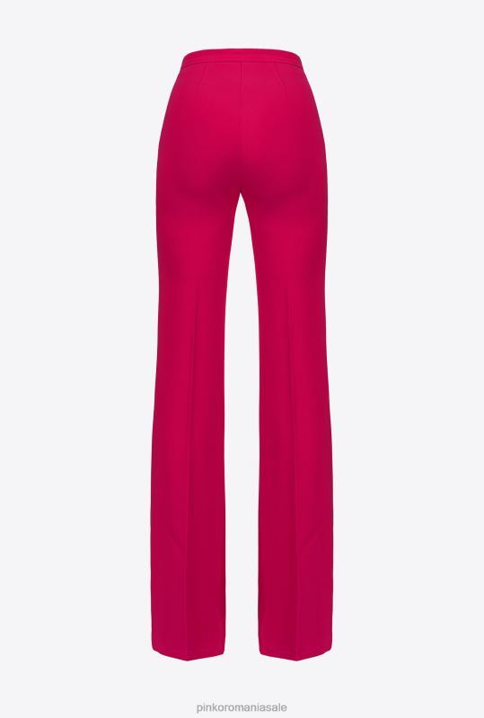 pantaloni casual | pantaloni tehnici stretch evazați Pinko roșu zmeură B0D08642