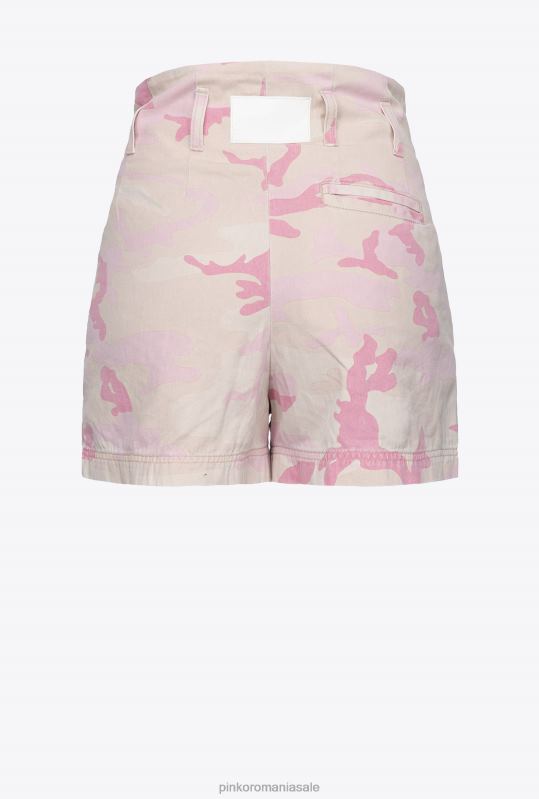 pantaloni scurți | pantaloni scurți cargo de camuflaj Pinko multi.nud/roz B0D08750