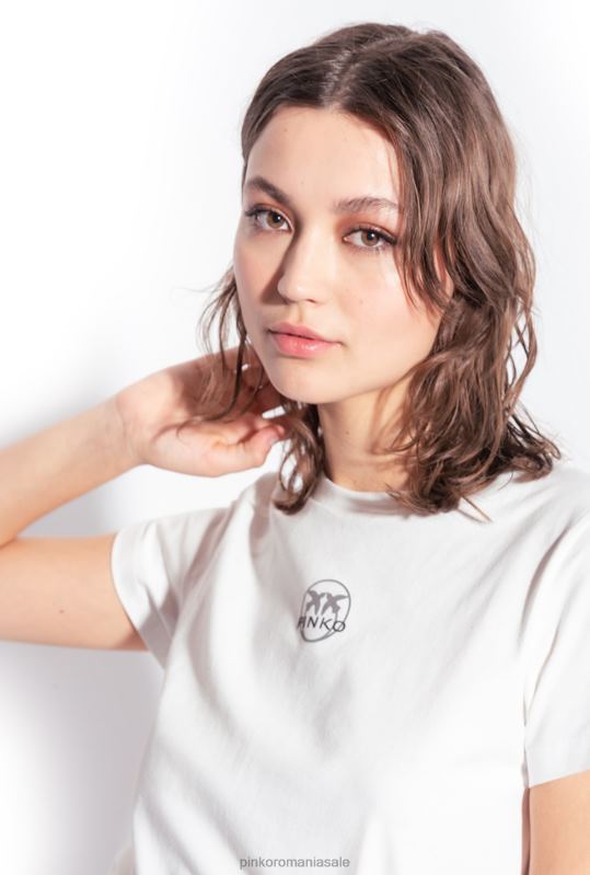 pantaloni scurți | pantaloni scurți cu imprimeu cu logo Pinko alb de mătase B0D08754