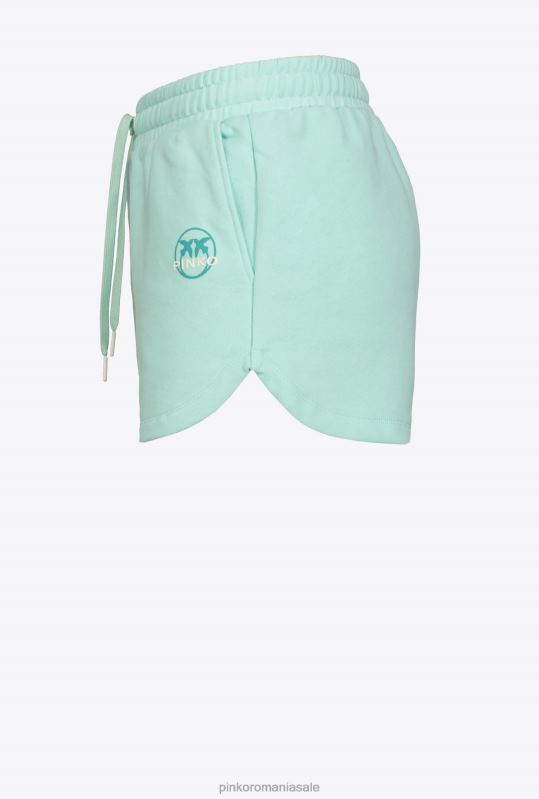 pantaloni scurți | pantaloni scurți cu imprimeu cu logo Pinko albastru coajă de ou B0D08755