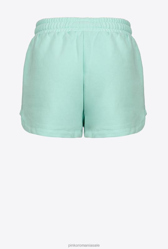 pantaloni scurți | pantaloni scurți cu imprimeu cu logo Pinko albastru coajă de ou B0D08755