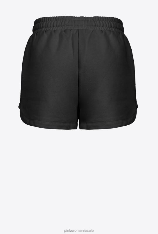 pantaloni scurți | pantaloni scurți cu imprimeu cu logo Pinko limuzina neagră B0D08757