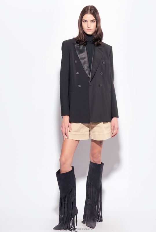 pantaloni scurți | pantaloni scurți cu talie înaltă cu centuri Pinko bej safari B0D08751