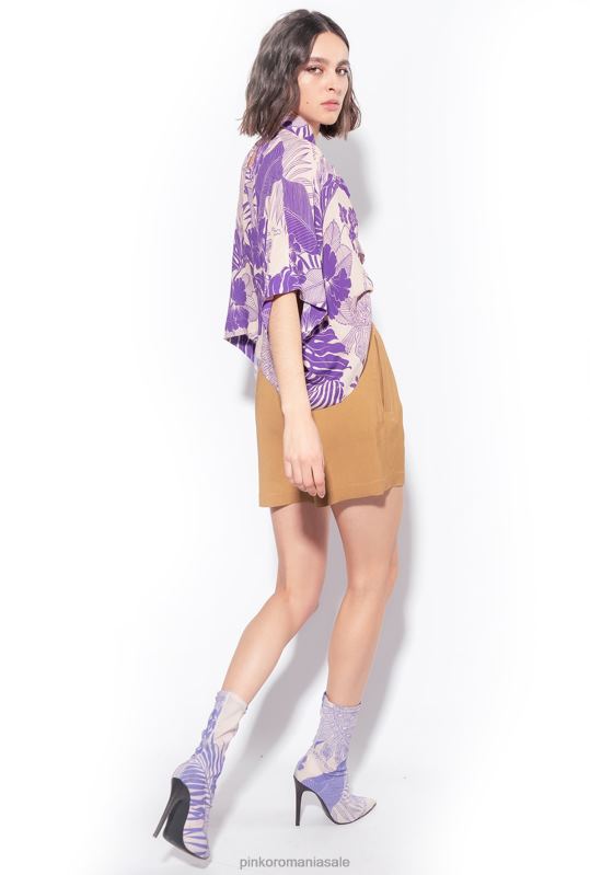 pantaloni scurți | pantaloni scurți de in cu centuri Pinko muştar B0D08687