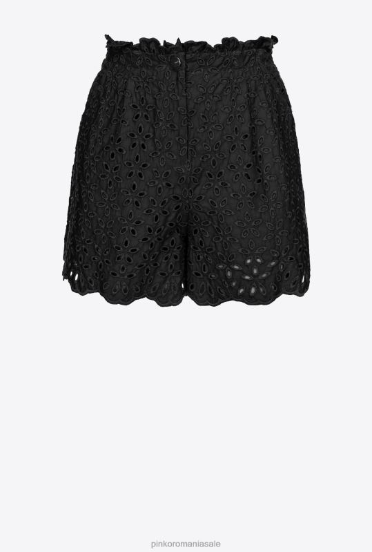 pantaloni scurți | pantaloni scurți din broderie englezească Pinko limuzina neagră B0D08699