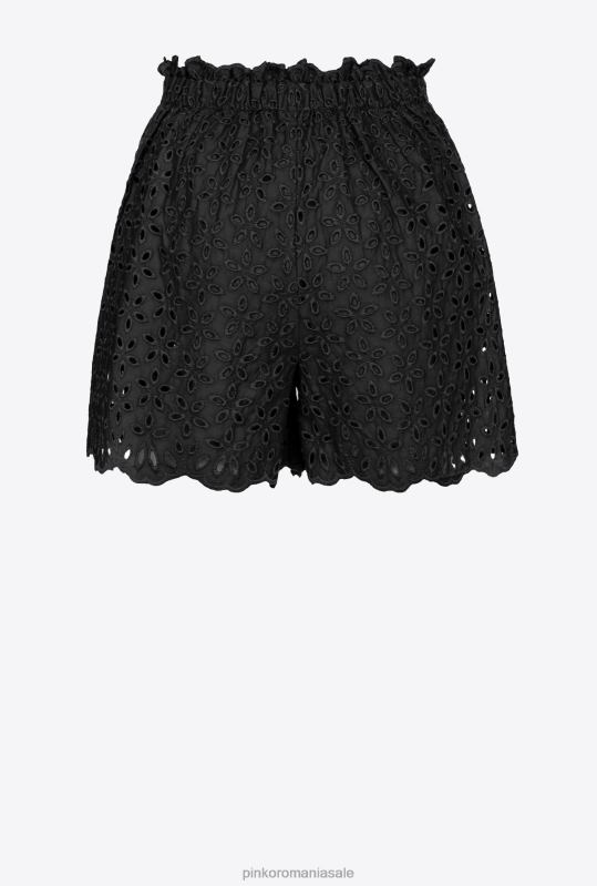 pantaloni scurți | pantaloni scurți din broderie englezească Pinko limuzina neagră B0D08699