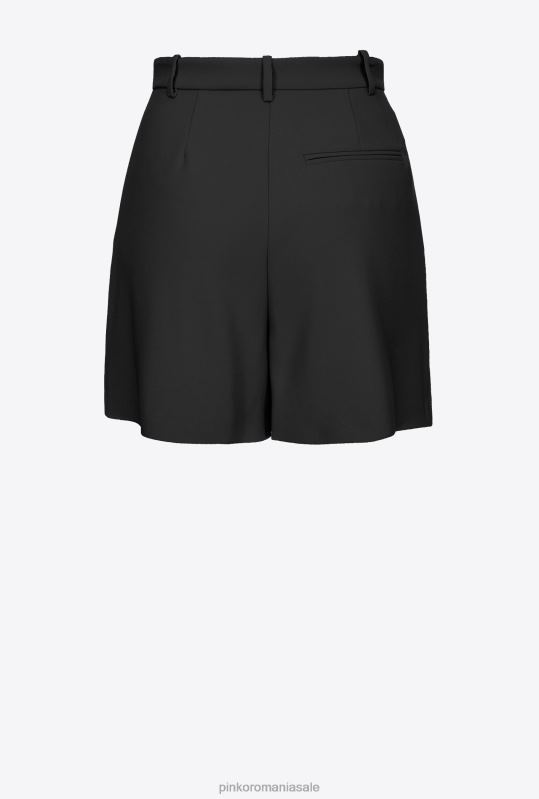 pantaloni scurți | pantaloni scurți din crepon elastic Pinko limuzina neagră B0D08704