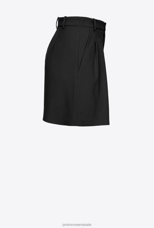 pantaloni scurți | pantaloni scurți din crepon elastic Pinko limuzina neagră B0D08704