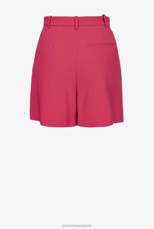 pantaloni scurți | pantaloni scurți din crepon elastic Pinko roșu zmeură B0D08705