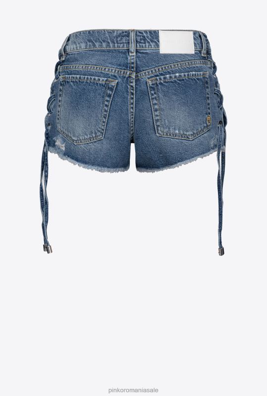 pantaloni scurți | pantaloni scurți din denim cu franjuri Pinko spălare vintage ușoară B0D08688