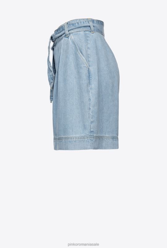 pantaloni scurți | pantaloni scurți din denim fluid Pinko spălare la mijloc B0D08749