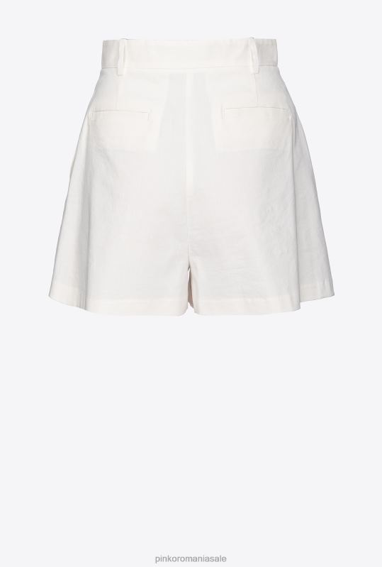 pantaloni scurți | pantaloni scurți din in stretch Pinko nor alb B0D08702