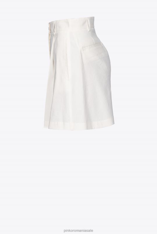 pantaloni scurți | pantaloni scurți din in stretch Pinko nor alb B0D08702