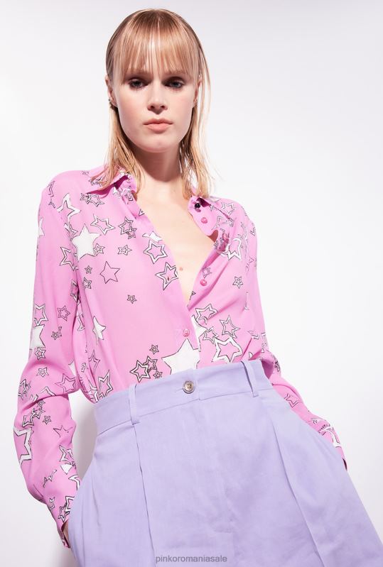 pantaloni scurți | pantaloni scurți din in stretch Pinko orhidee ușoară B0D08700