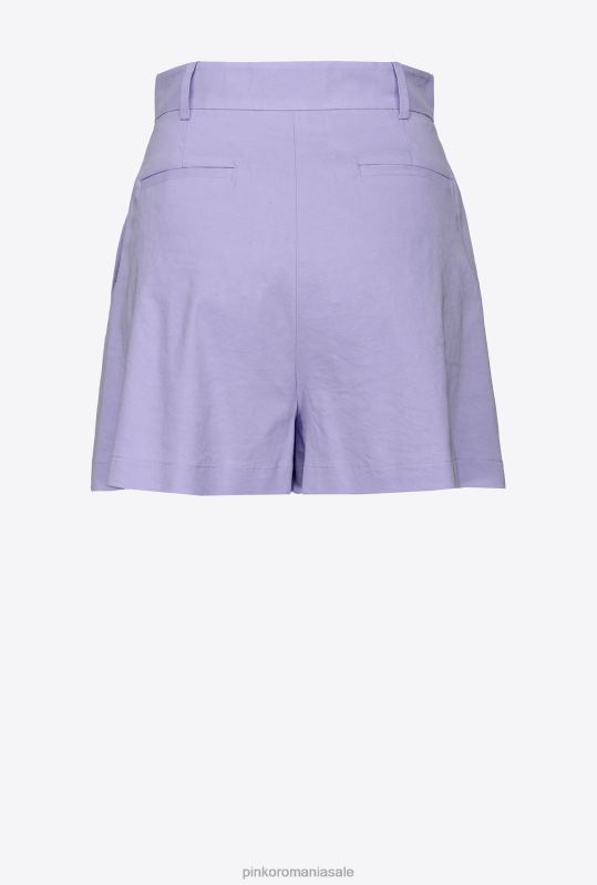 pantaloni scurți | pantaloni scurți din in stretch Pinko orhidee ușoară B0D08700