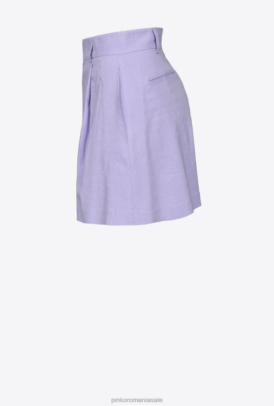 pantaloni scurți | pantaloni scurți din in stretch Pinko orhidee ușoară B0D08700