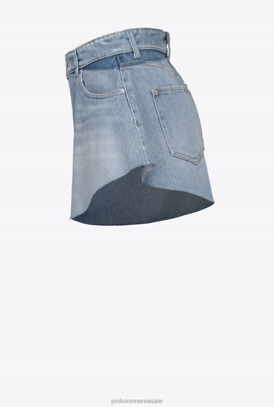 pantaloni scurți | pantaloni scurți fluture din denim albit Pinko spălare vintage ușoară B0D08659