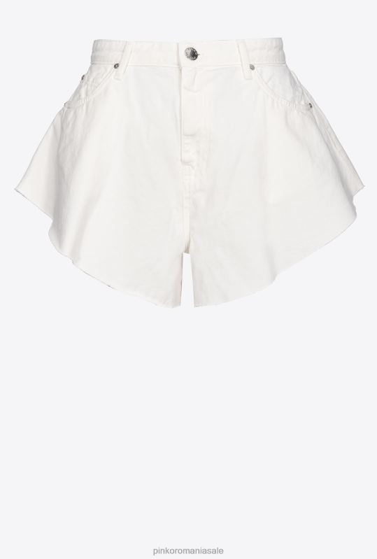 pantaloni scurți | pantaloni scurți fluture din material taur Pinko alb strălucitor B0D08658