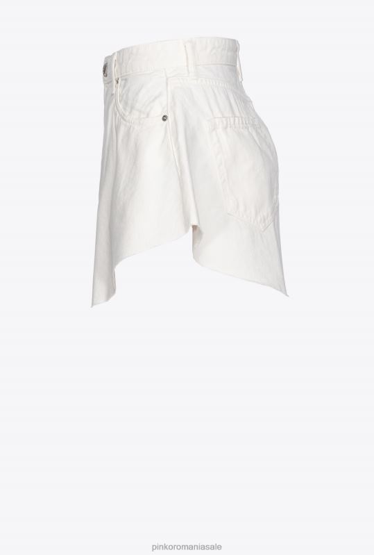 pantaloni scurți | pantaloni scurți fluture din material taur Pinko alb strălucitor B0D08658